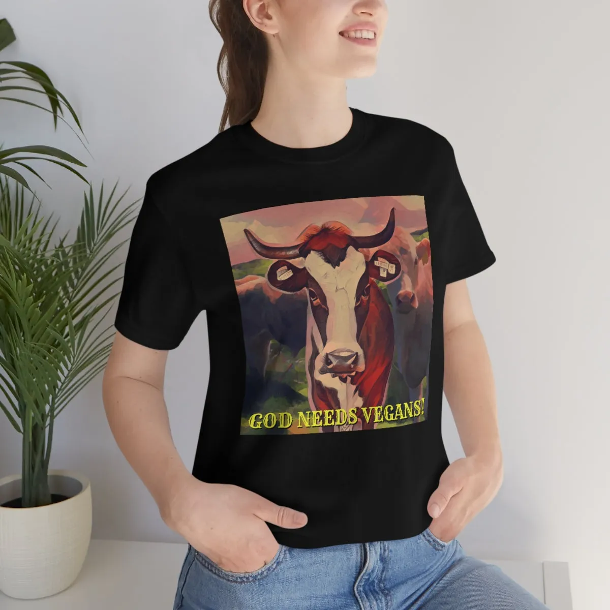 God Needs Vegans! Short Sleeve Tee