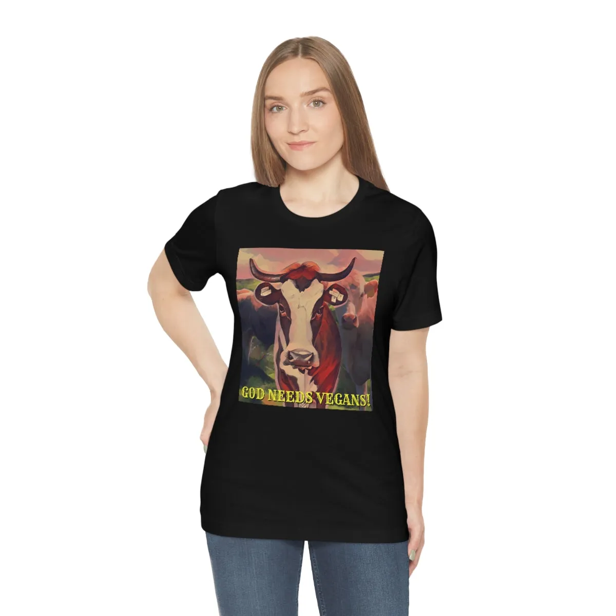 God Needs Vegans! Short Sleeve Tee