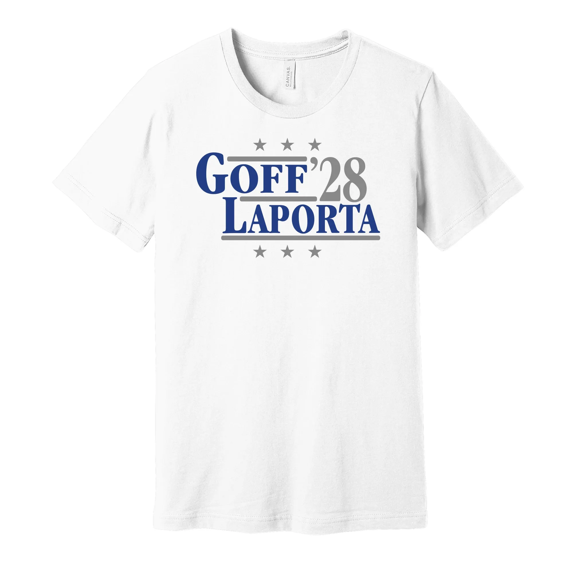 Goff & LaPorta '28 - Detroit Football Legends Political Campaign Parody T-Shirt - Hyper Than Hype Shirts