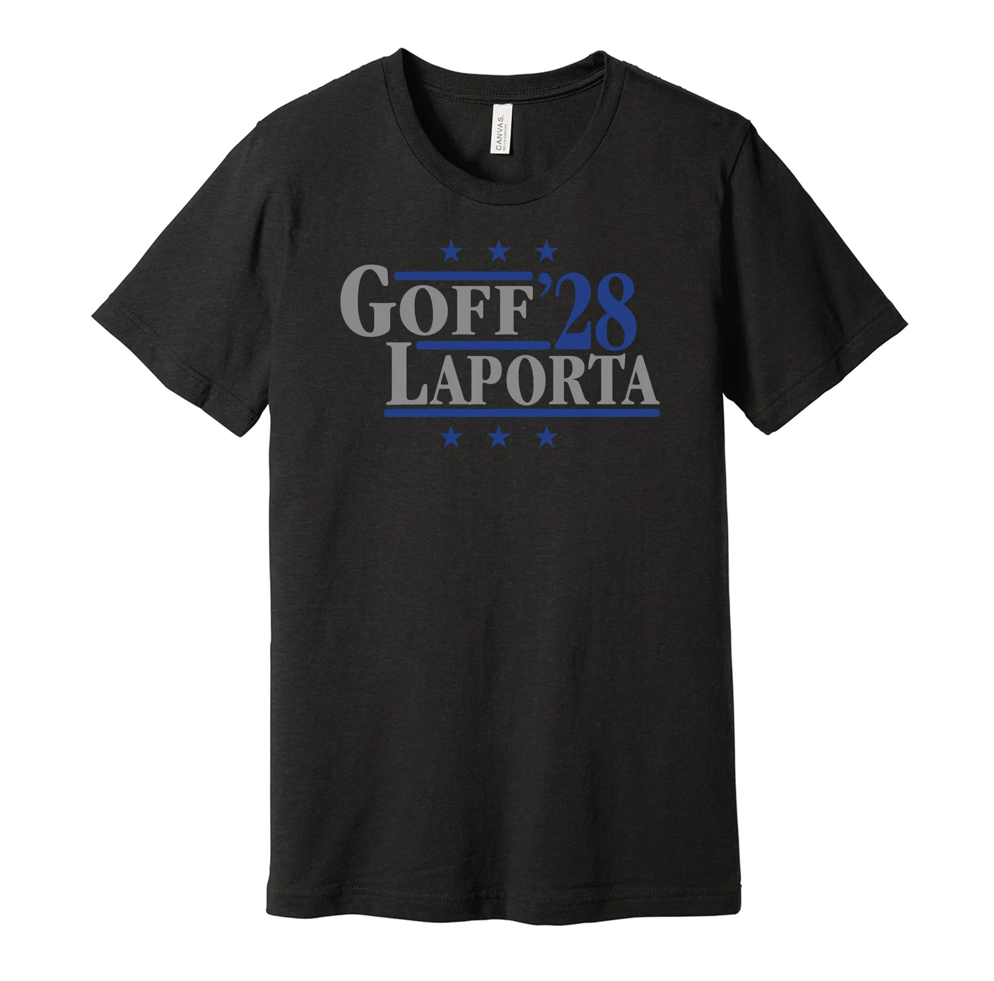 Goff & LaPorta '28 - Detroit Football Legends Political Campaign Parody T-Shirt - Hyper Than Hype Shirts