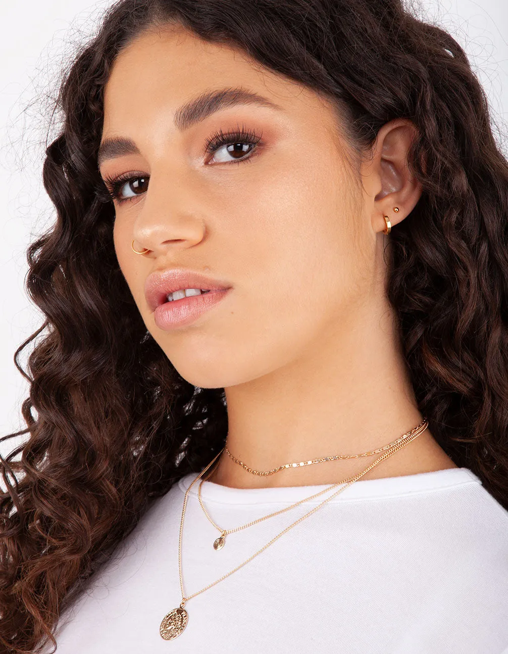 Gold Plated Sterling Silver Huggie Hoop Earrings