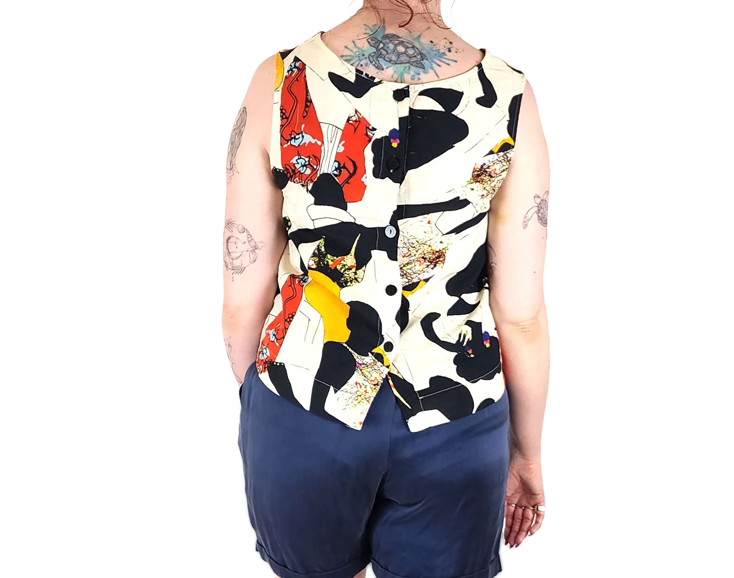 Gorman   Jamilla Okubo unique print top size 12