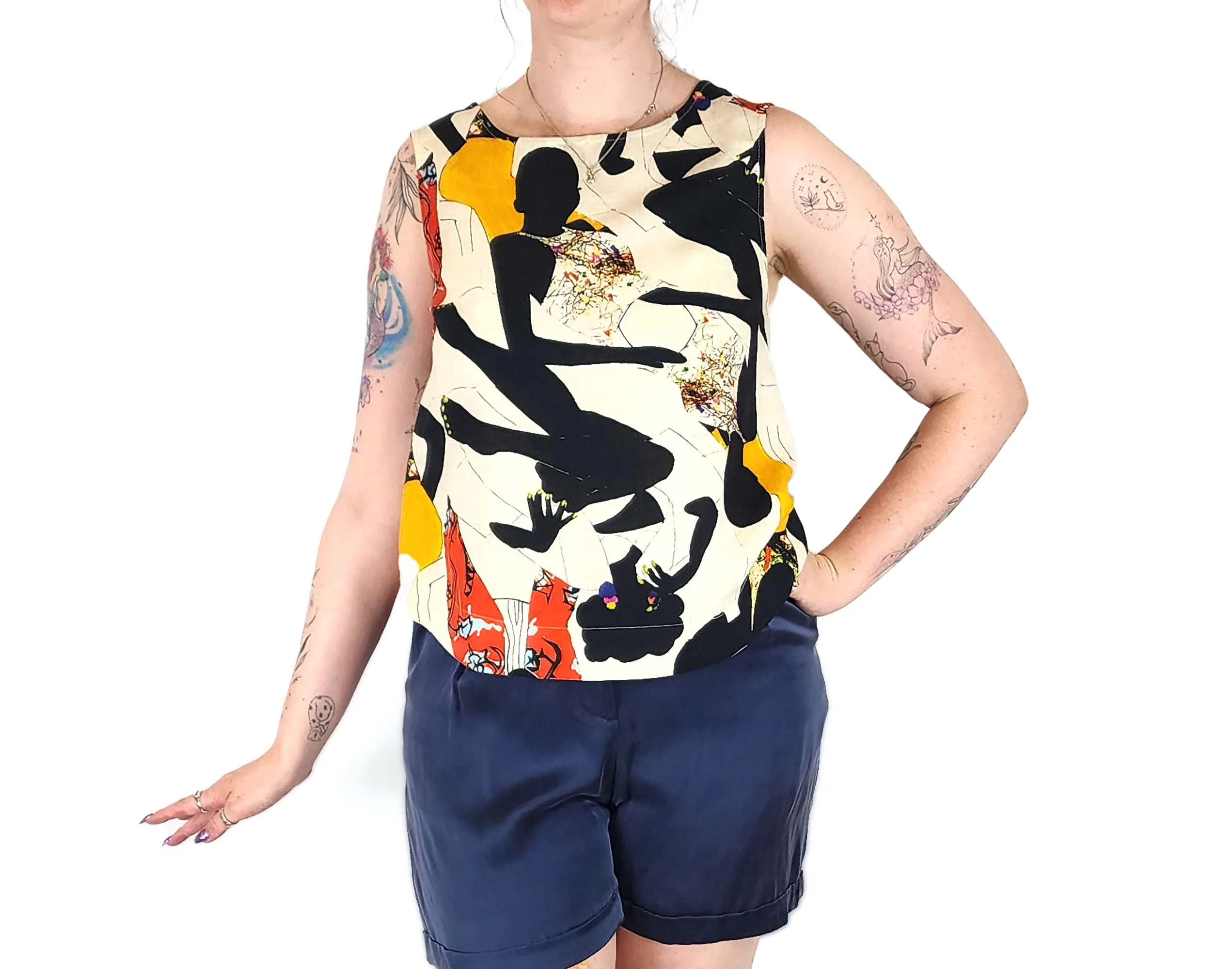 Gorman   Jamilla Okubo unique print top size 12