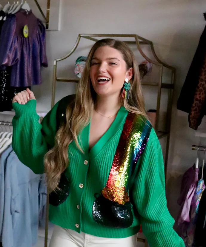 Green Pot of Gold Cardigan