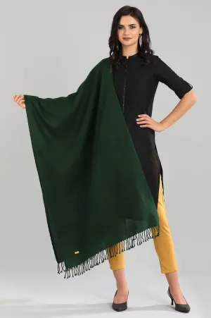 Green yarn-dyed Shawl
