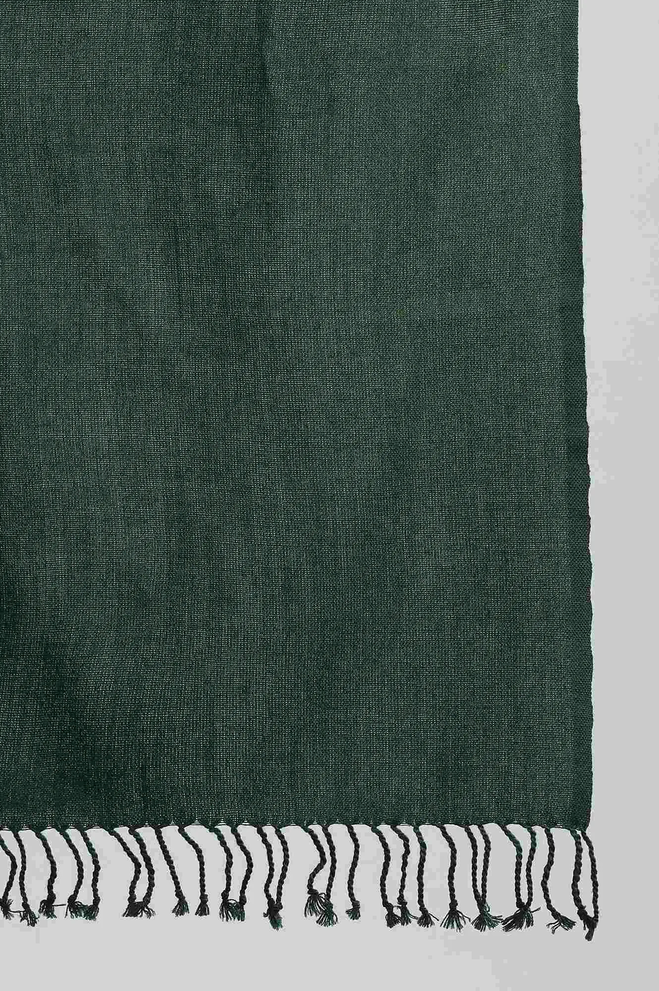 Green yarn-dyed Shawl