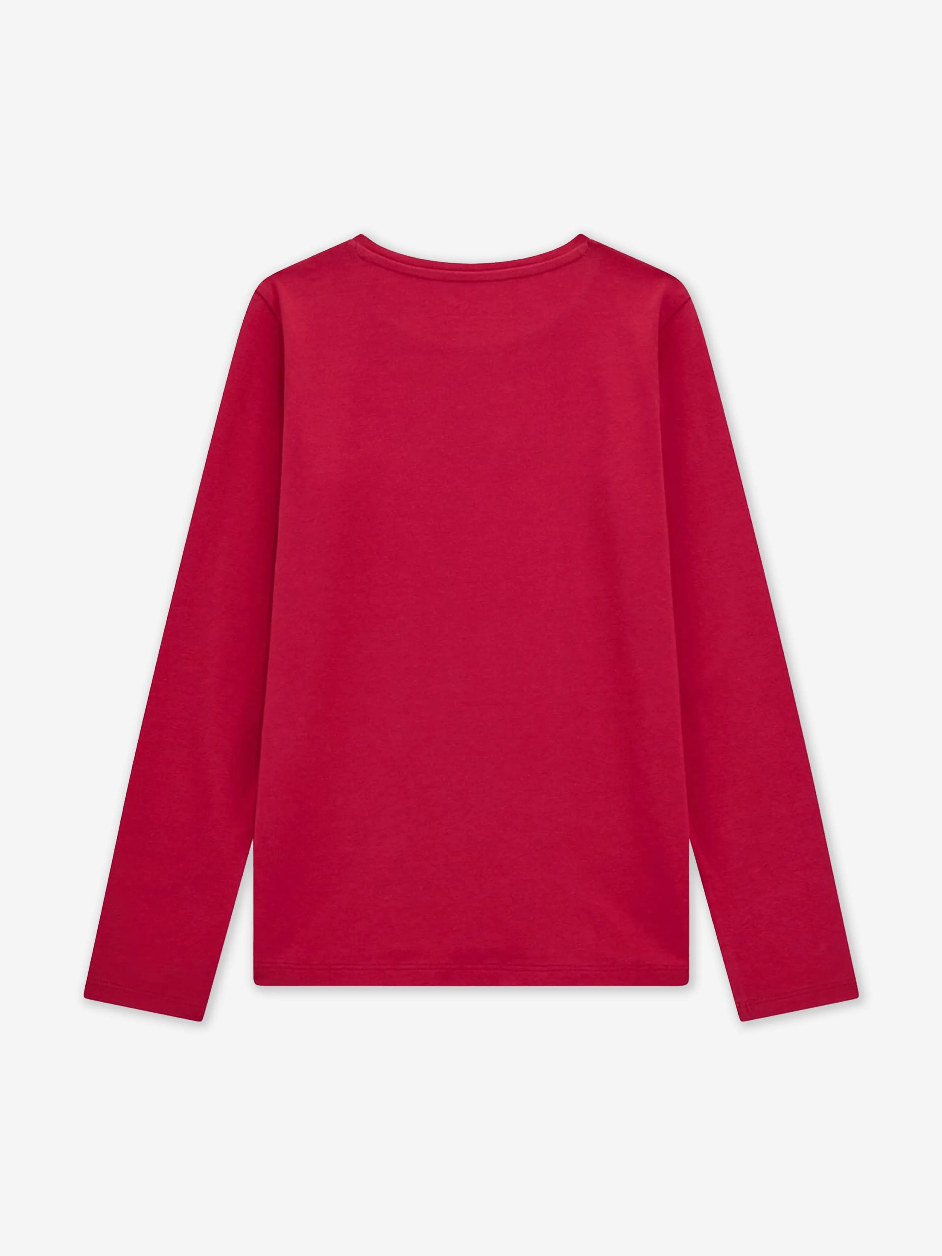 Guess Girls Long Sleeve Logo T-Shirt in Pink