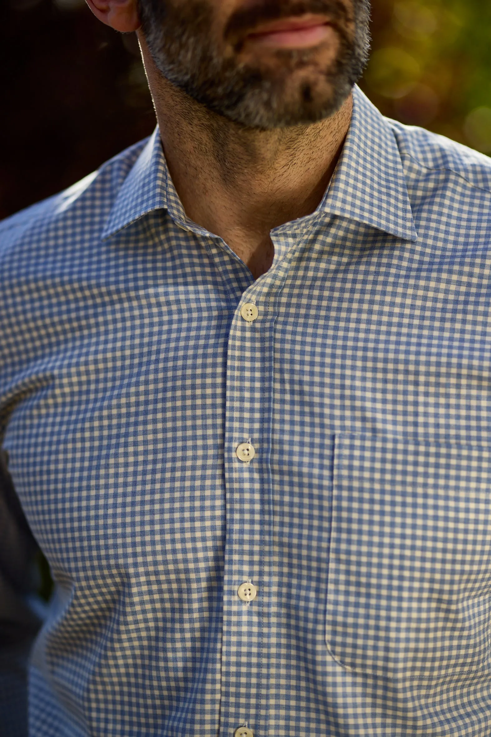 Gun Hill Mens Kew check shirt - Blue check