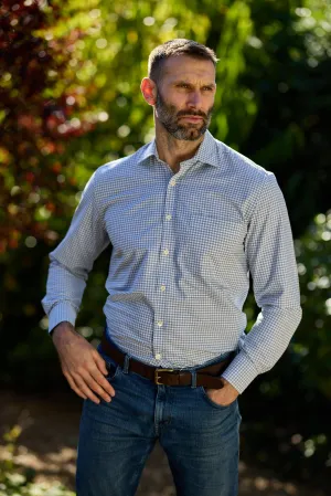 Gun Hill Mens Kew check shirt - Blue check