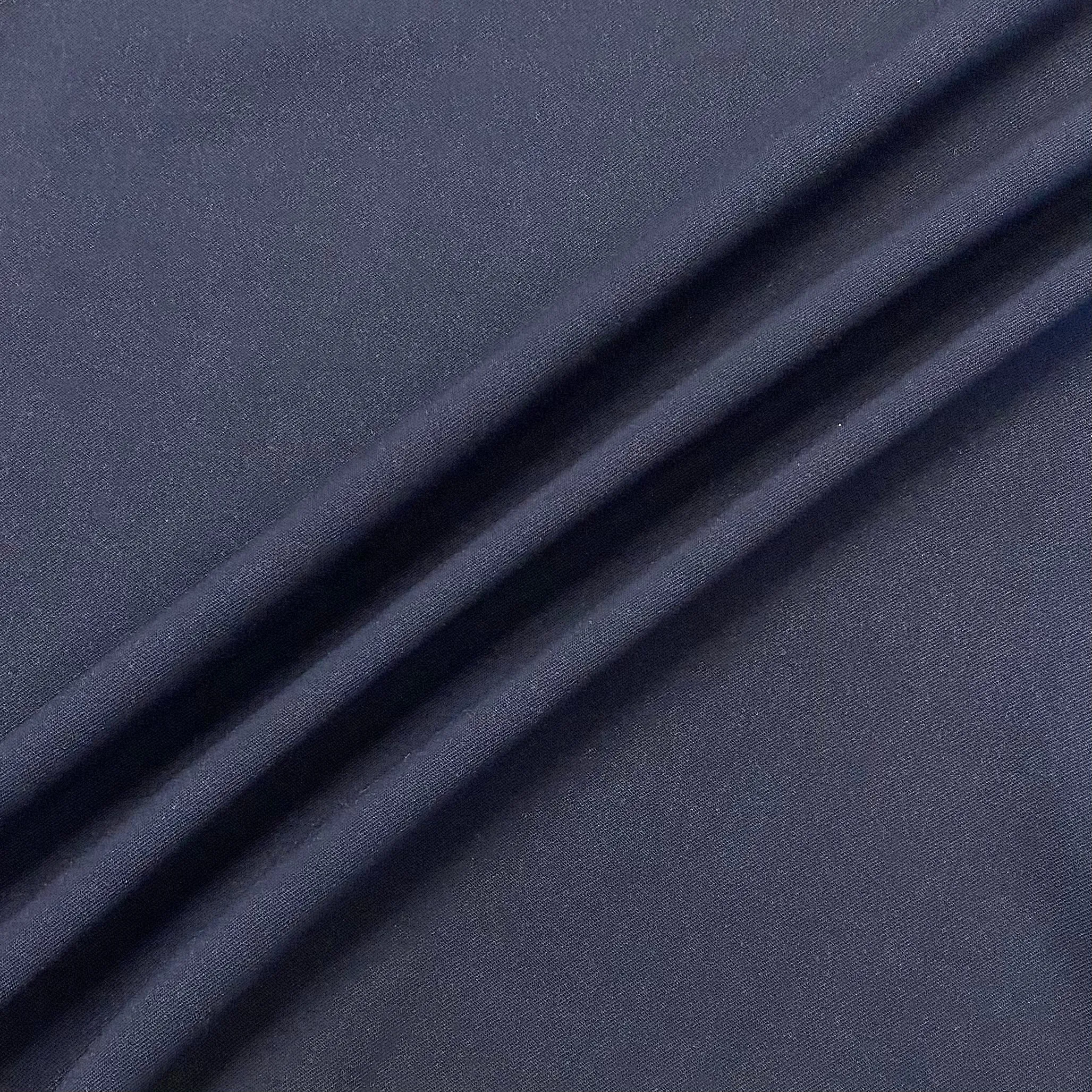 H41 | Viscose Gaberdine Twill Suiting - Navy (84cm end of bolt)