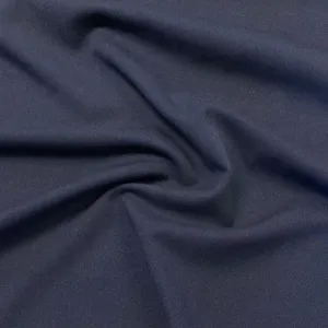 H41 | Viscose Gaberdine Twill Suiting - Navy (84cm end of bolt)