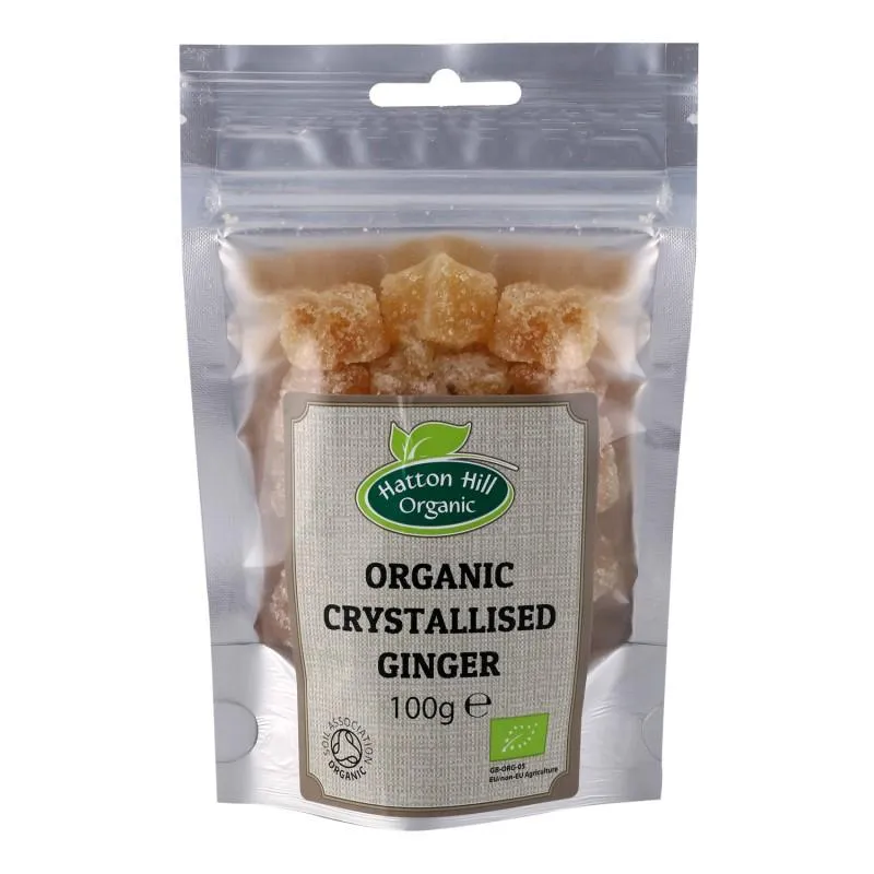 Hatton Hill Organic Crystallised Ginger 100g