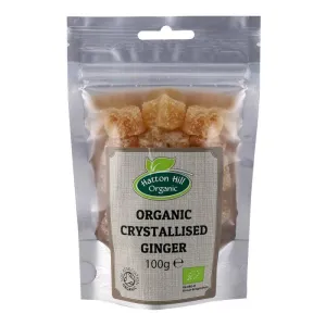 Hatton Hill Organic Crystallised Ginger 100g