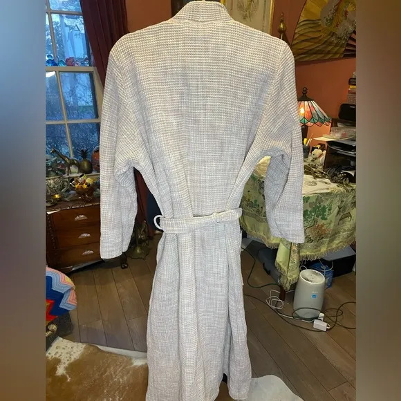 Haven Well Within Waffle Cotton Robe in salmon pink Excellent condition $138 L