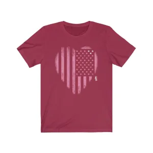 Heart My American Flag - Mens and Womens Workout T Shirt