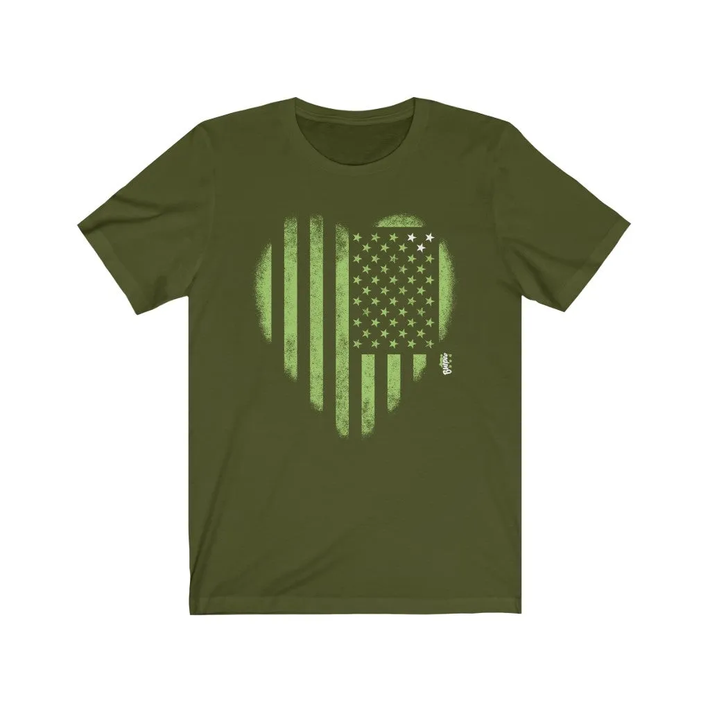 Heart My American Flag - Mens and Womens Workout T Shirt
