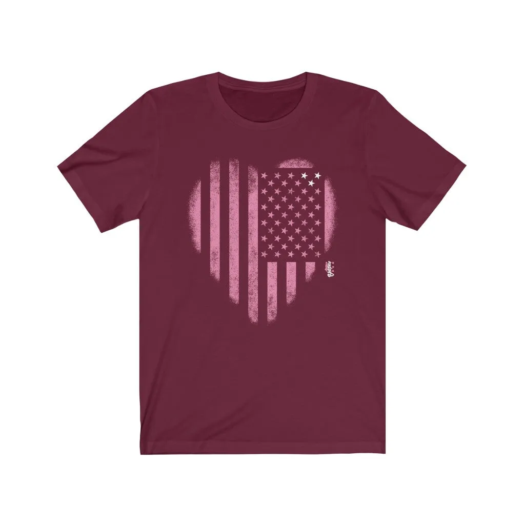 Heart My American Flag - Mens and Womens Workout T Shirt