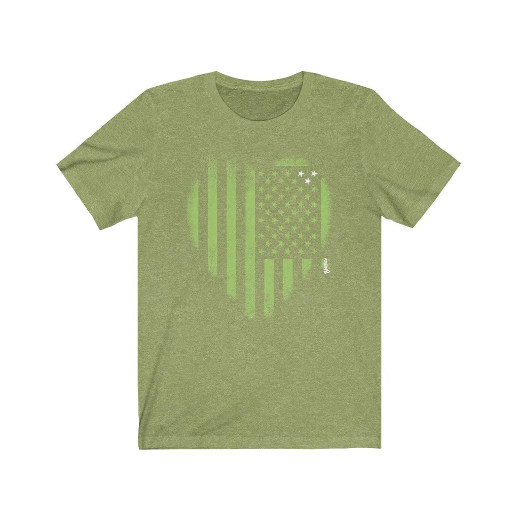 Heart My American Flag - Mens and Womens Workout T Shirt
