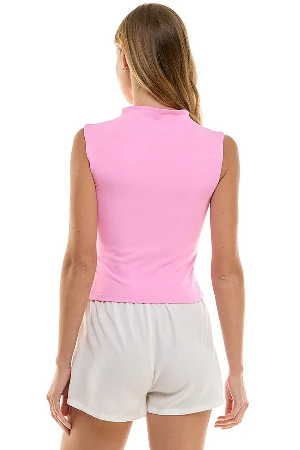 High Neck Sleeveless Top (2 Color Ways)