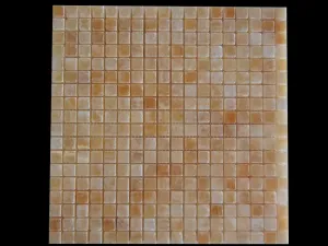Honey Onyx Mosaic 5/8"x5/8" Polished - 10 sheets
