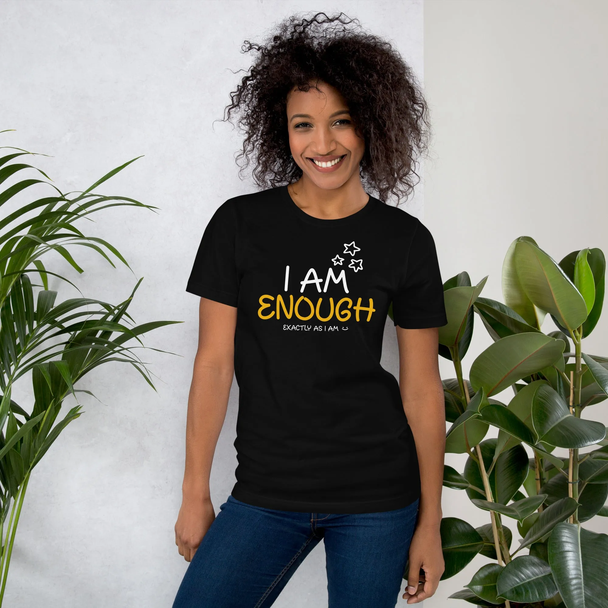 I AM ENOUGH STARS Affirmation Inspired Mental Health T-Shirt for Women