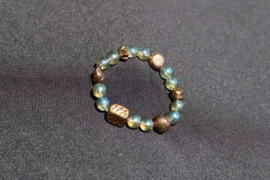 Iridescent Green & Bronze Bracelet