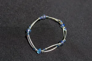 Iridescent Swarovski Blue Crystal Bracelet