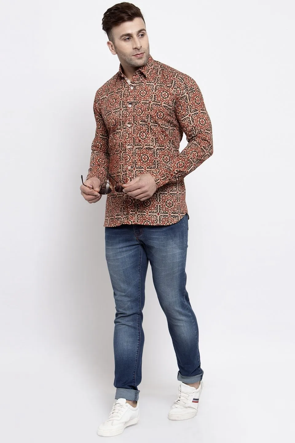 jaipur-100-Cotton-Red-Shirts-Shirt031