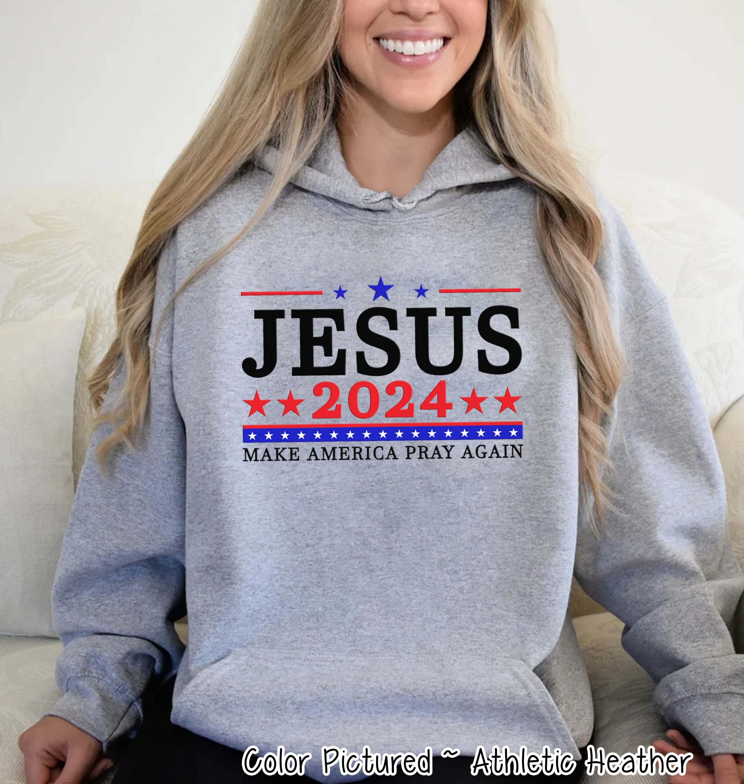 Jesus 2024 Make America Pray Again Election Tee or Sweatshirt