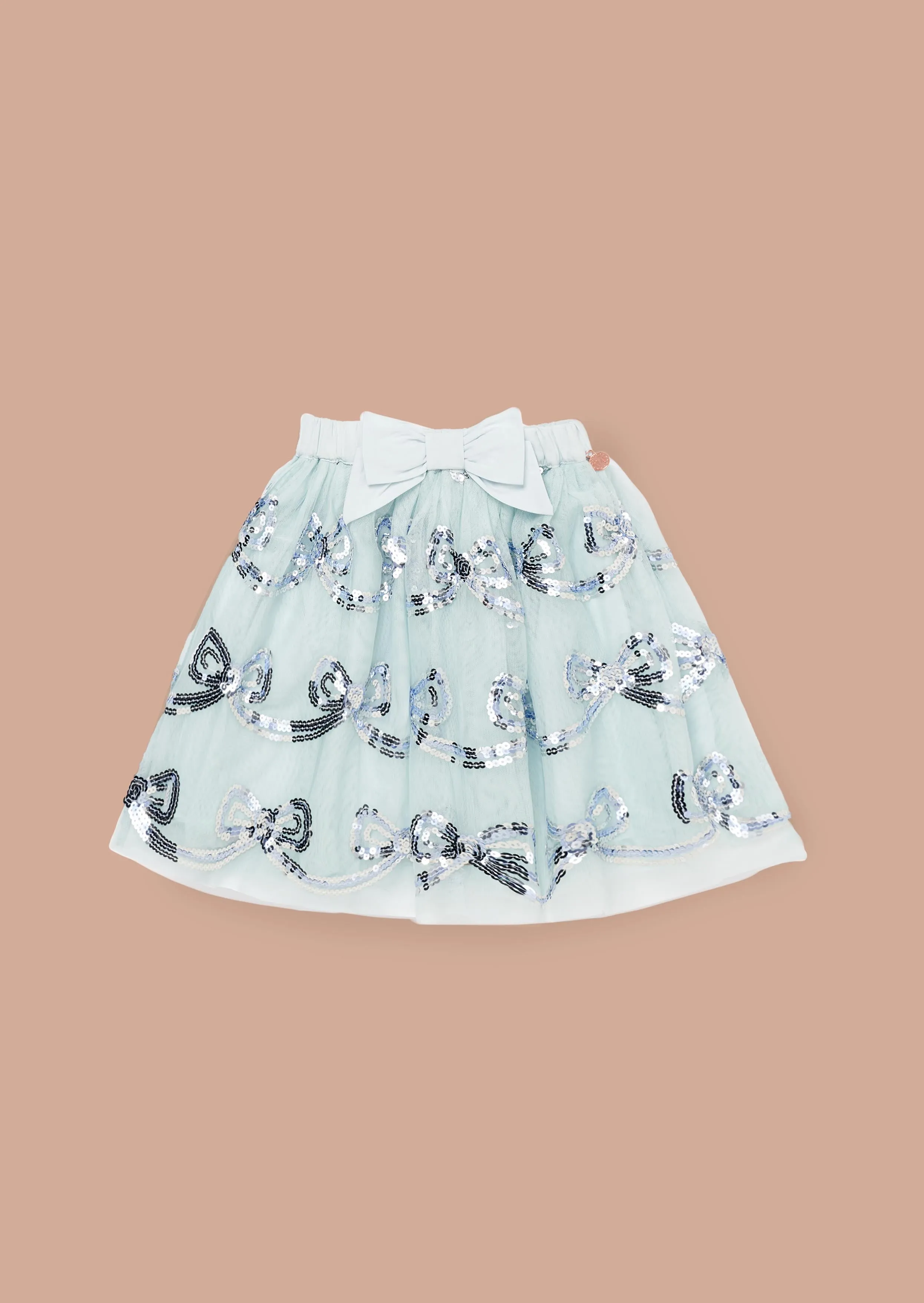 Jolie Blue Mesh Sequin Skirt