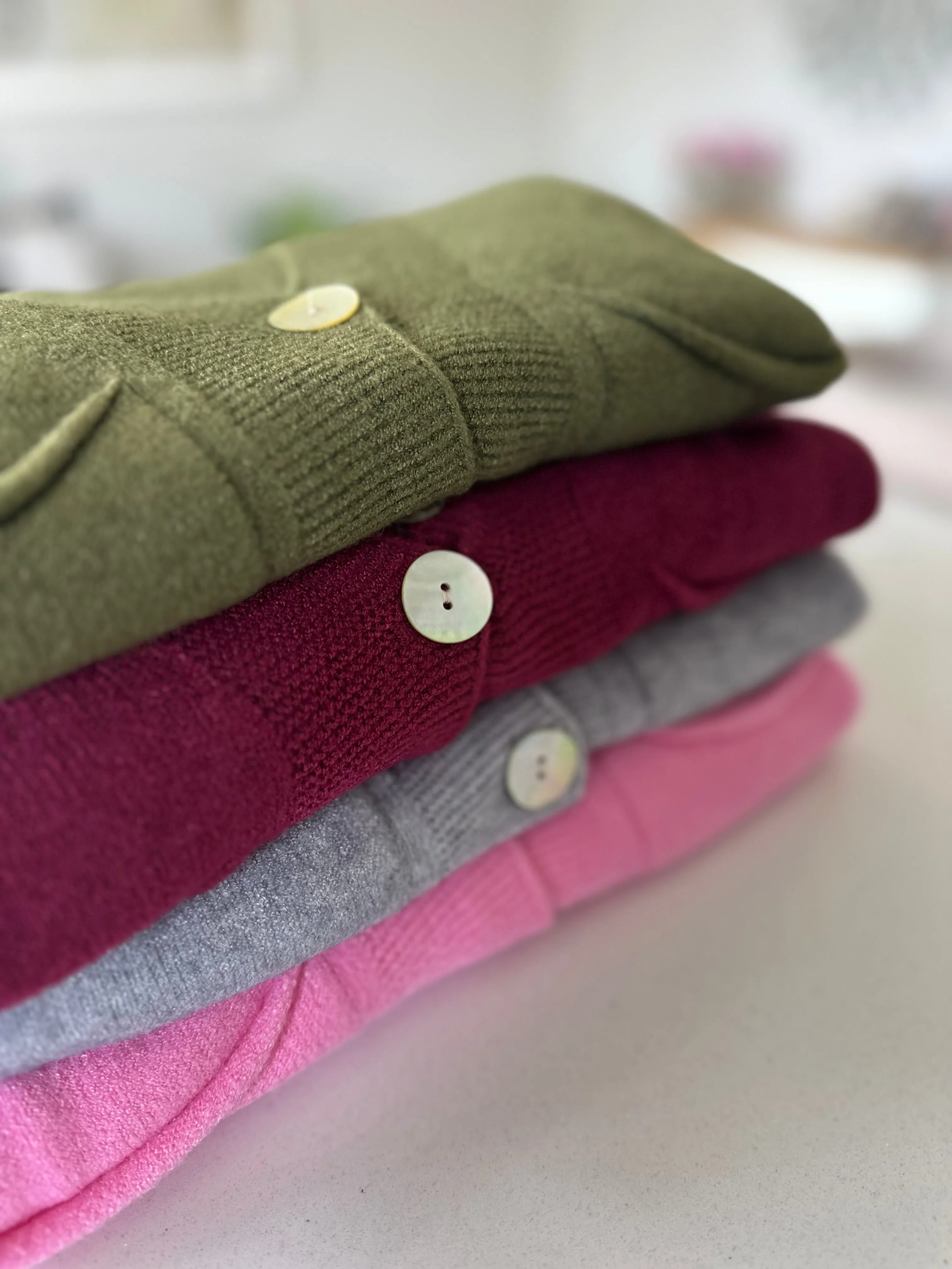 Khaki 2 Button Cardigan