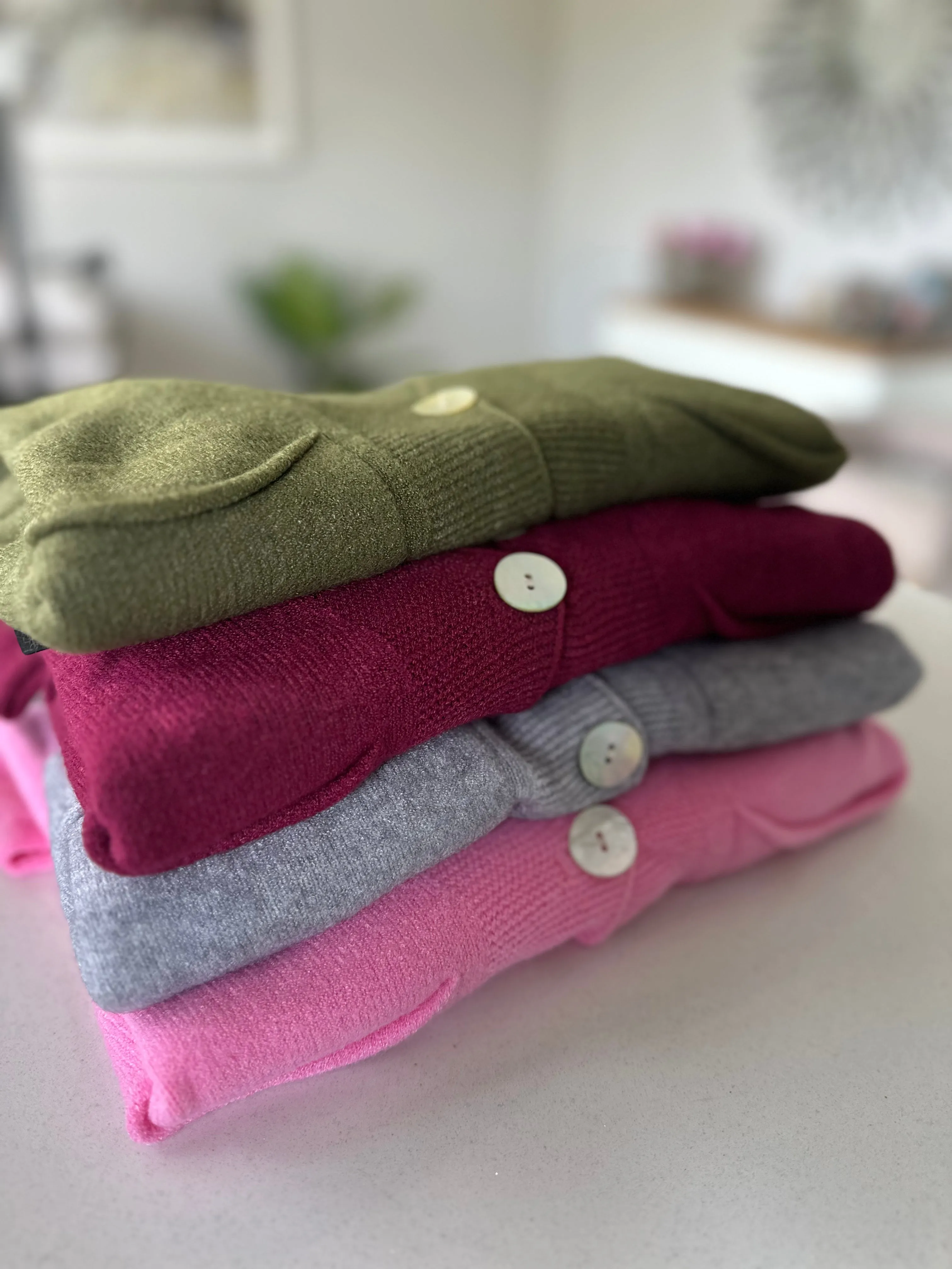 Khaki 2 Button Cardigan