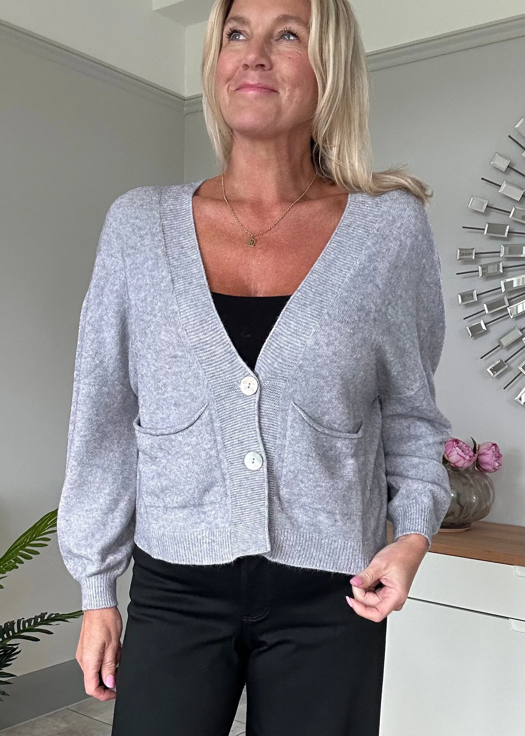 Khaki 2 Button Cardigan