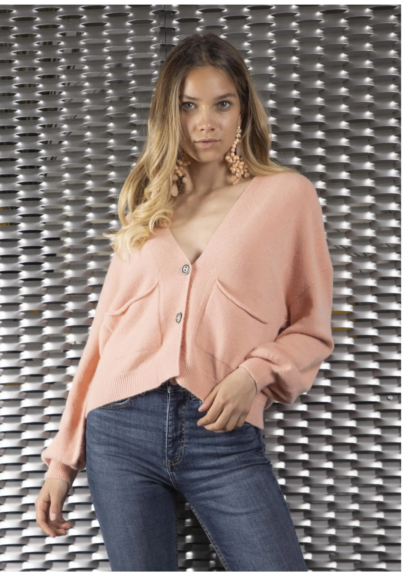 Khaki 2 Button Cardigan