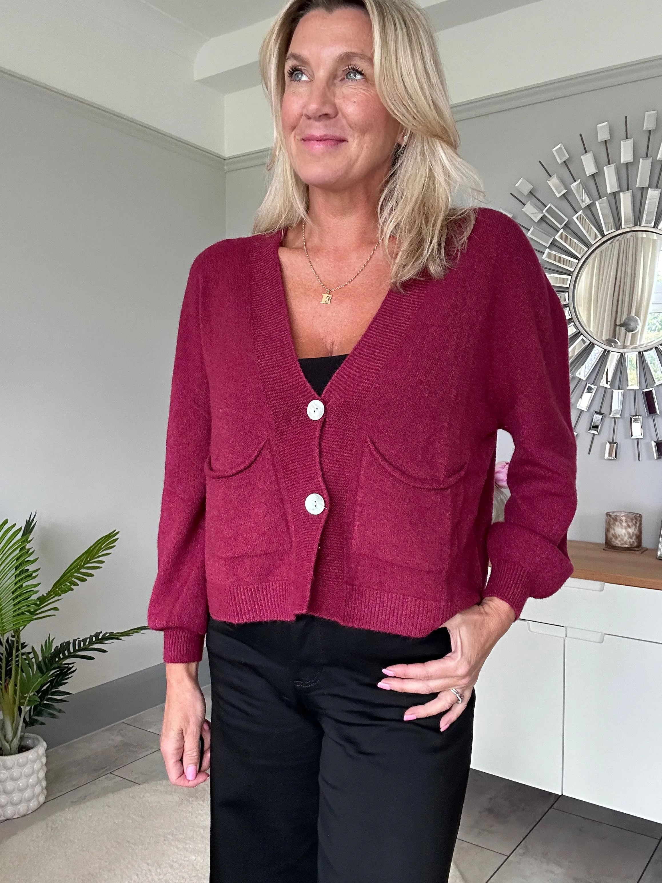 Khaki 2 Button Cardigan