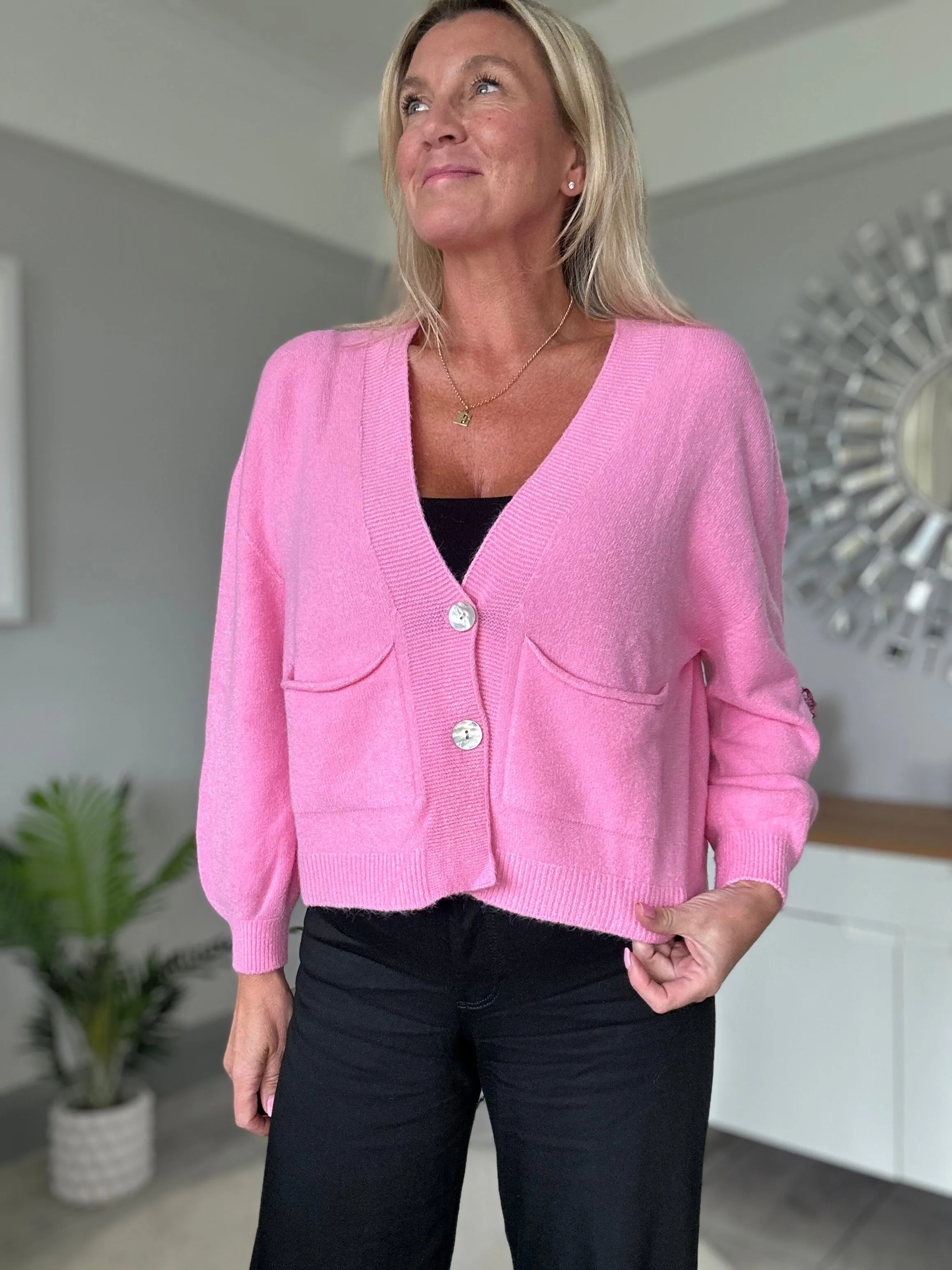 Khaki 2 Button Cardigan