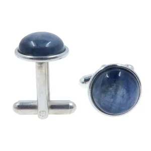 Kyanite Cufflinks Blue Gem Sophisticated Silver