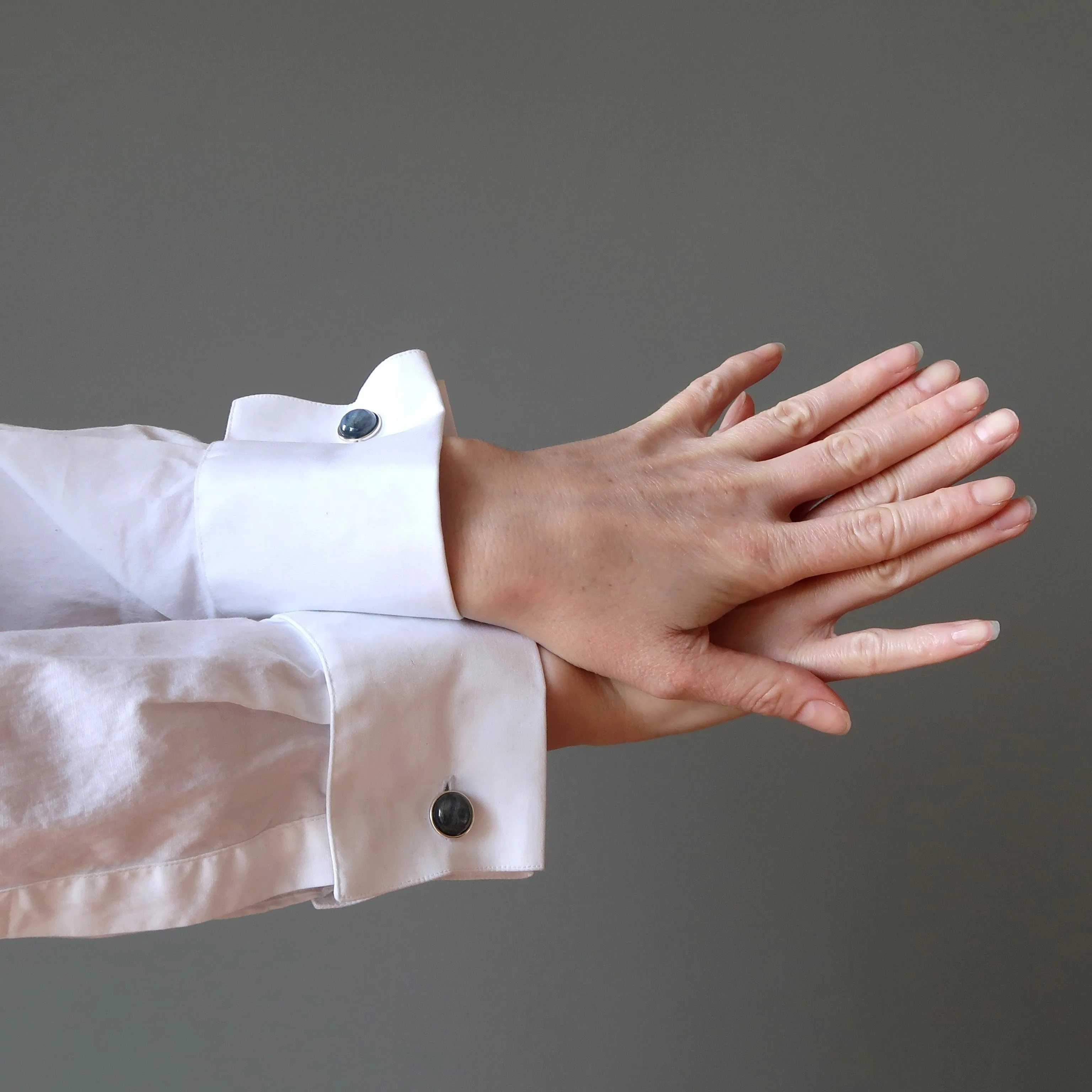 Kyanite Cufflinks Blue Gem Sophisticated Silver