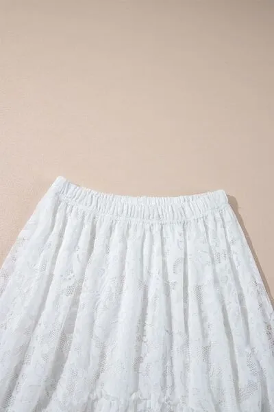 Lace High-Low Skirt