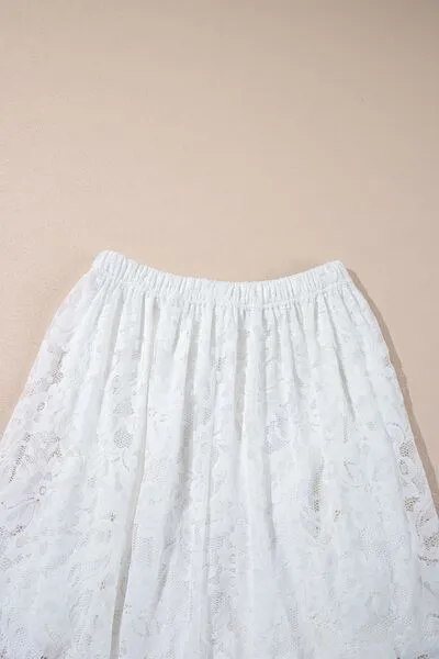 Lace High-Low Skirt
