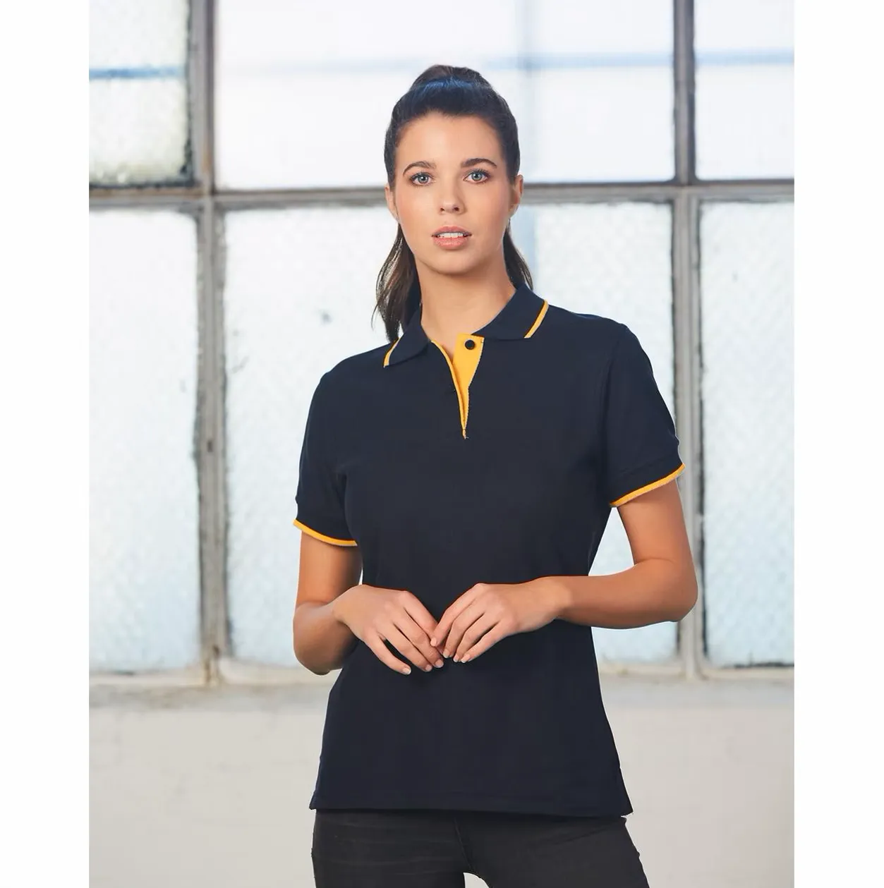 Liberty Contrast Polo Ladies