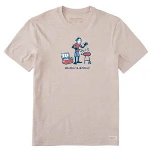 Life Is Good Men's Tee, Heather Almond (Size XXL)