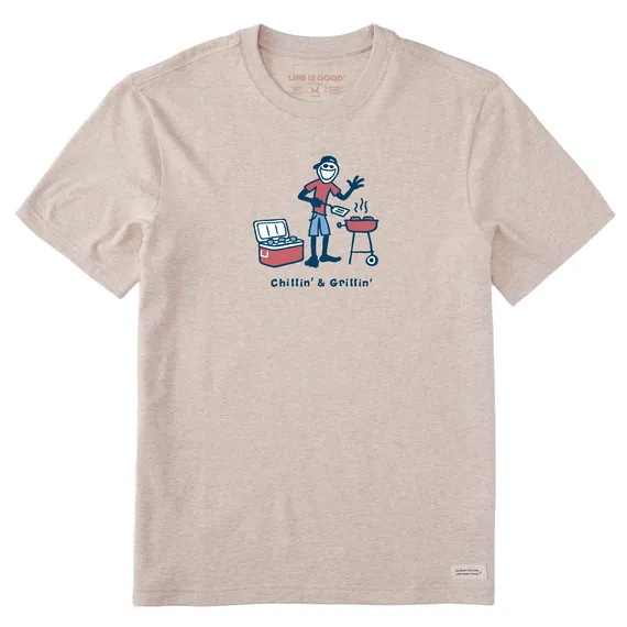 Life Is Good Men's Tee, Heather Almond (Size XXL)