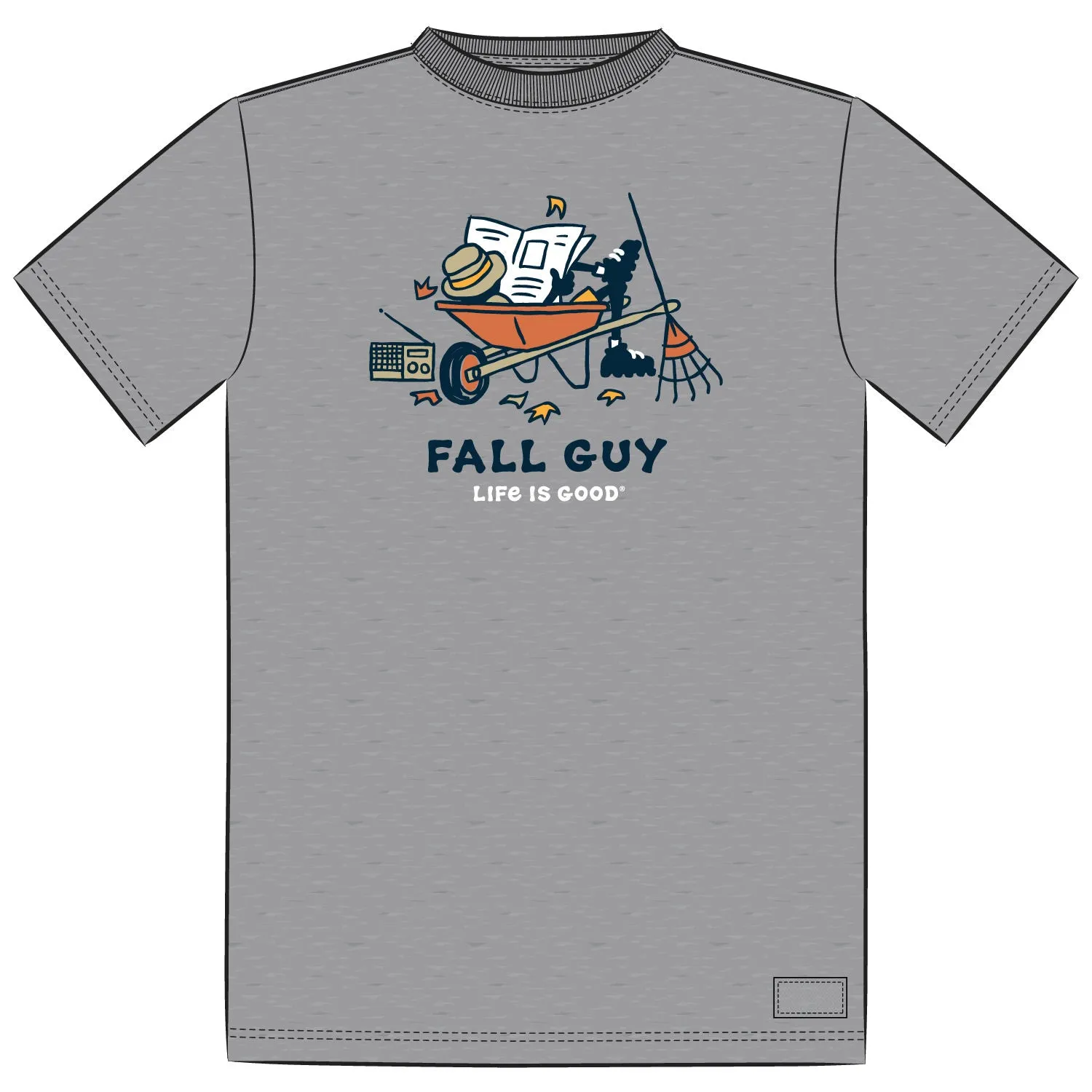 Life Is Good Men's Tee, Heather Gray (Size L)