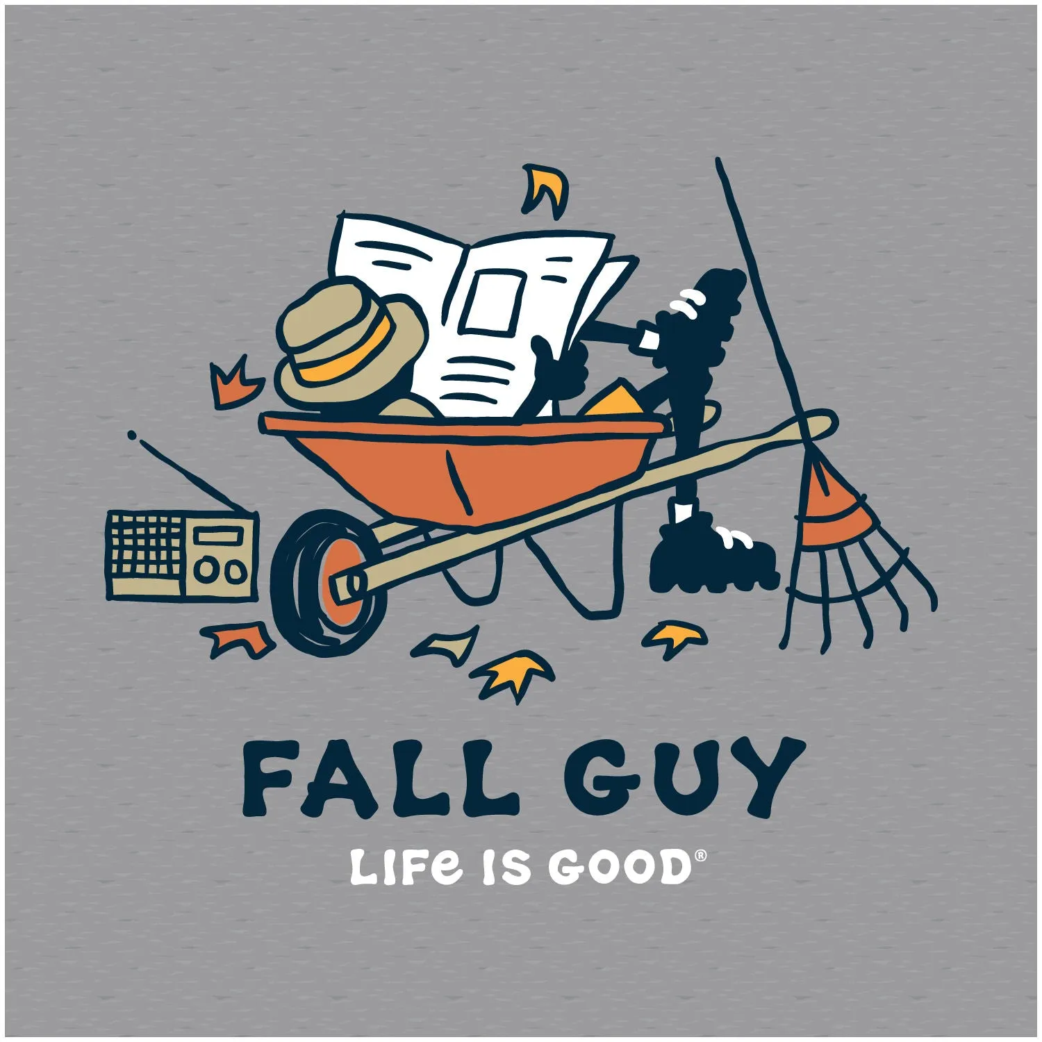 Life Is Good Men's Tee, Heather Gray (Size L)
