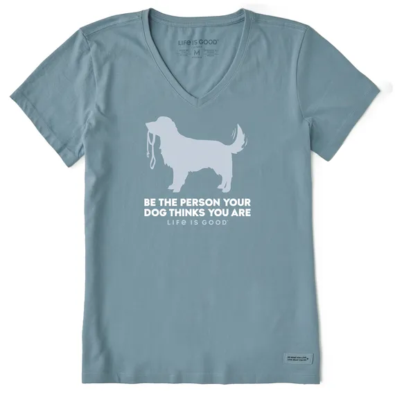 Life Is Good Women's Tee, Smoky Blue (Size M)