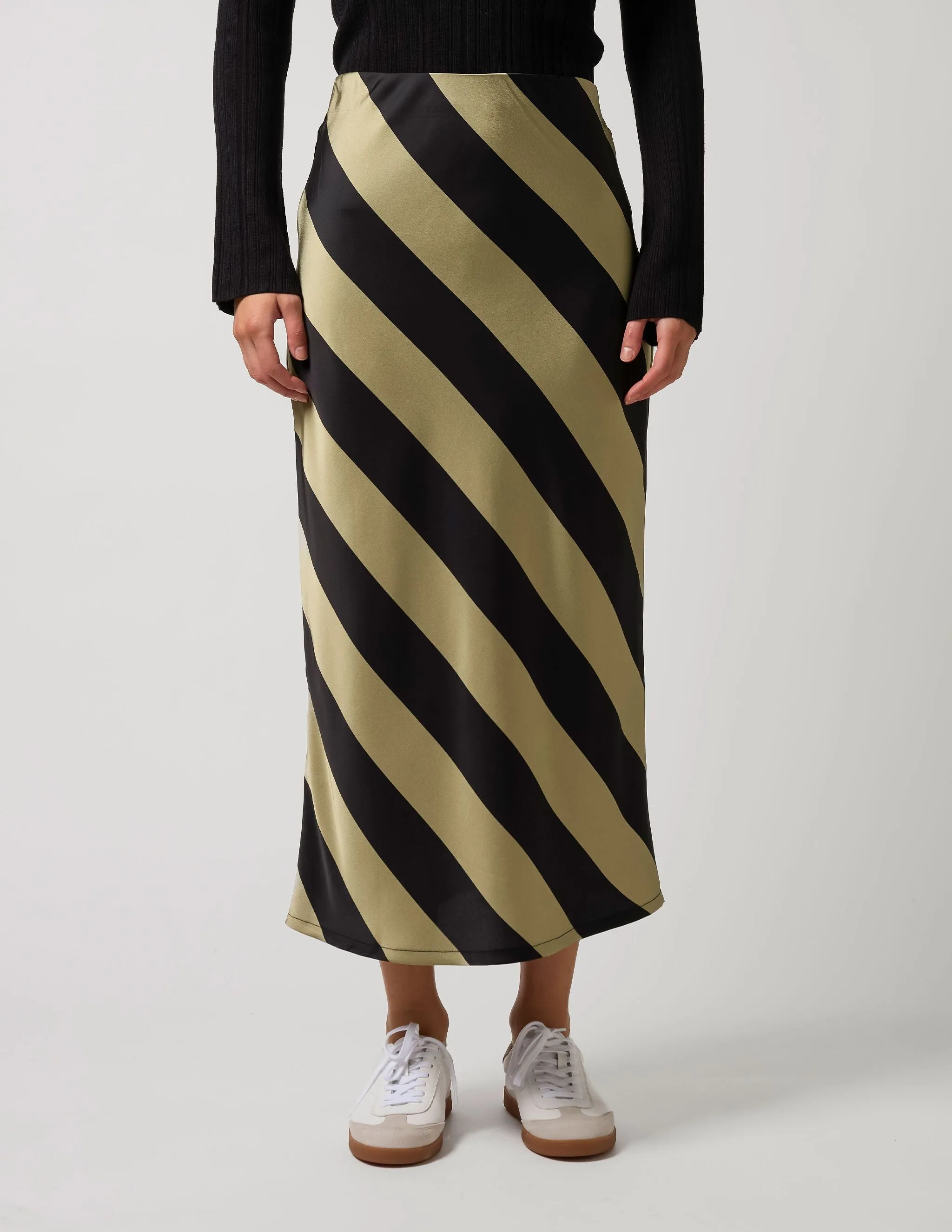Liv Skirt - Sage Stripe