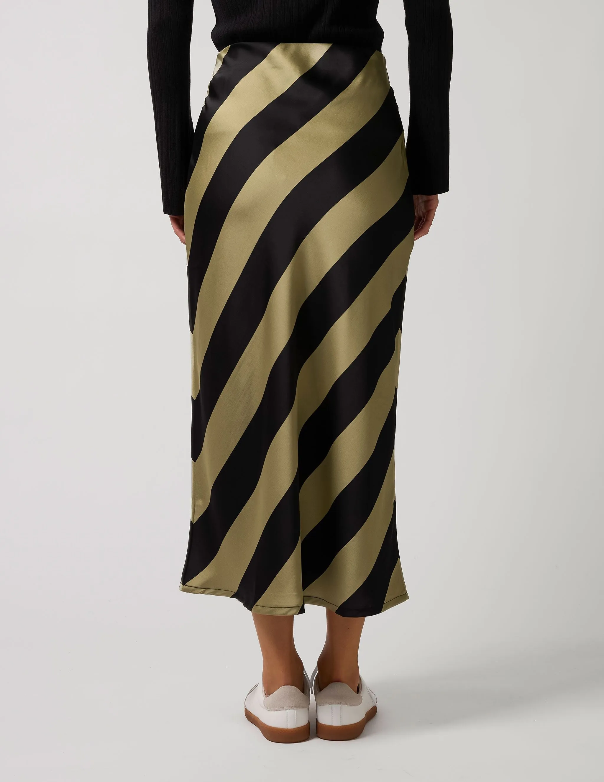 Liv Skirt - Sage Stripe