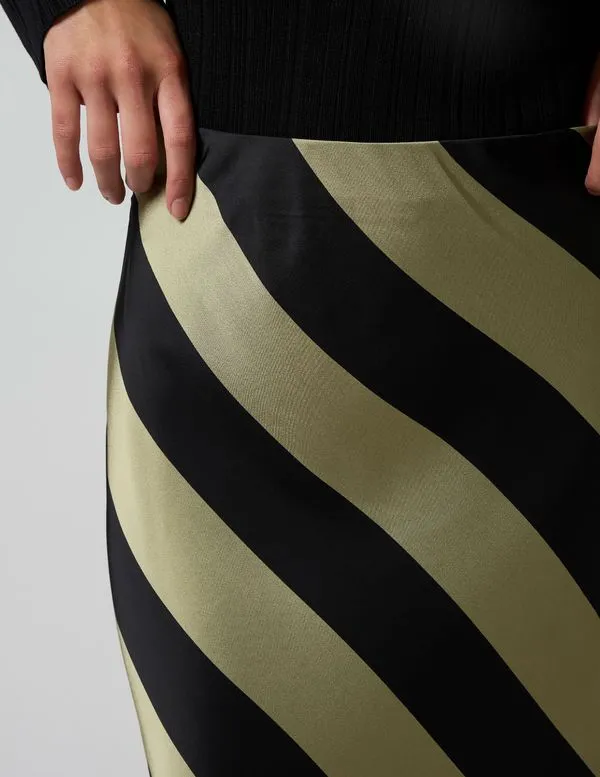 Liv Skirt - Sage Stripe