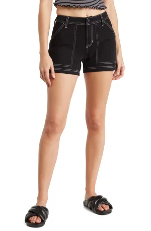 Liverpool Black Stitched Shorts
